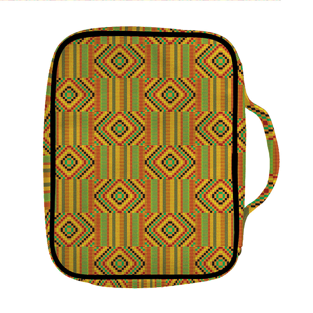Ashanti Kente Pattern Print Front Pocket Bible Bag
