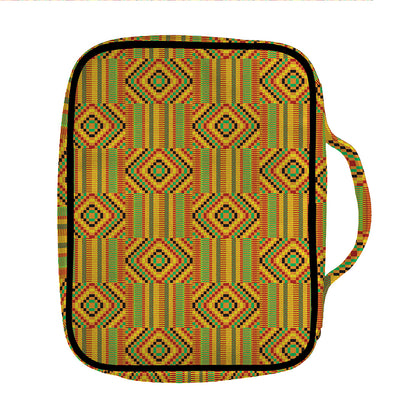 Ashanti Kente Pattern Print Front Pocket Bible Bag