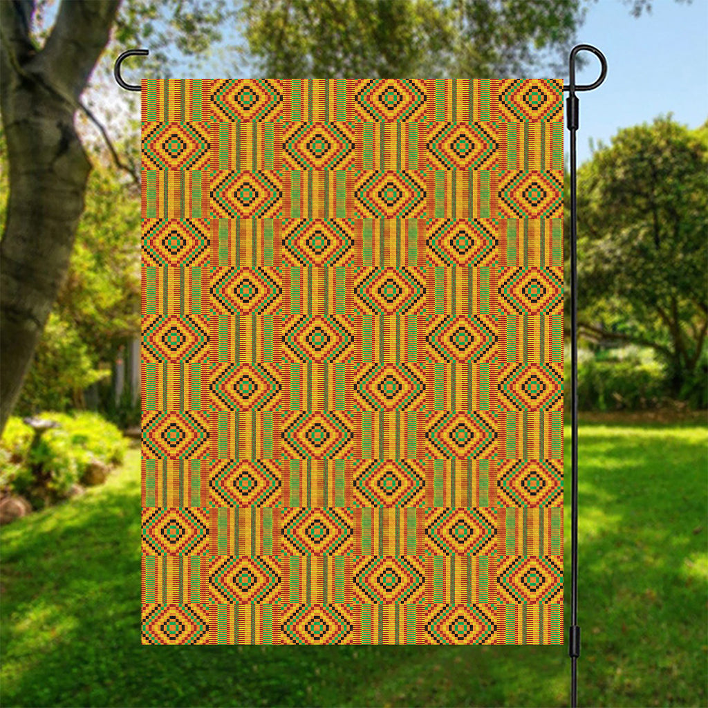 Ashanti Kente Pattern Print Garden Flag