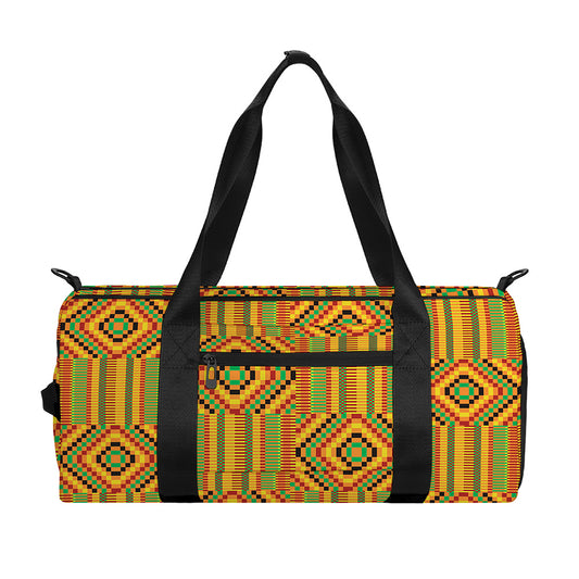 Ashanti Kente Pattern Print Gym Bag