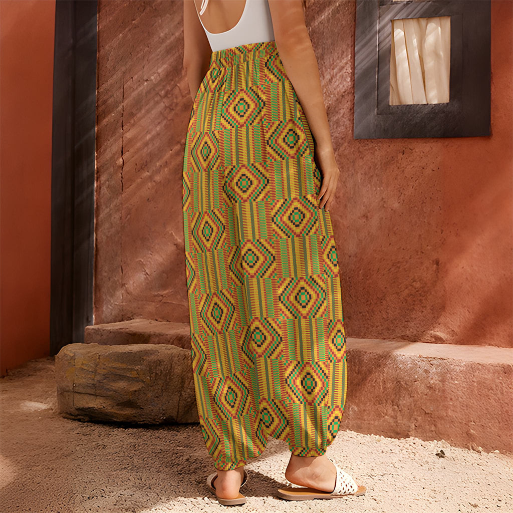 Ashanti Kente Pattern Print Harem Pants