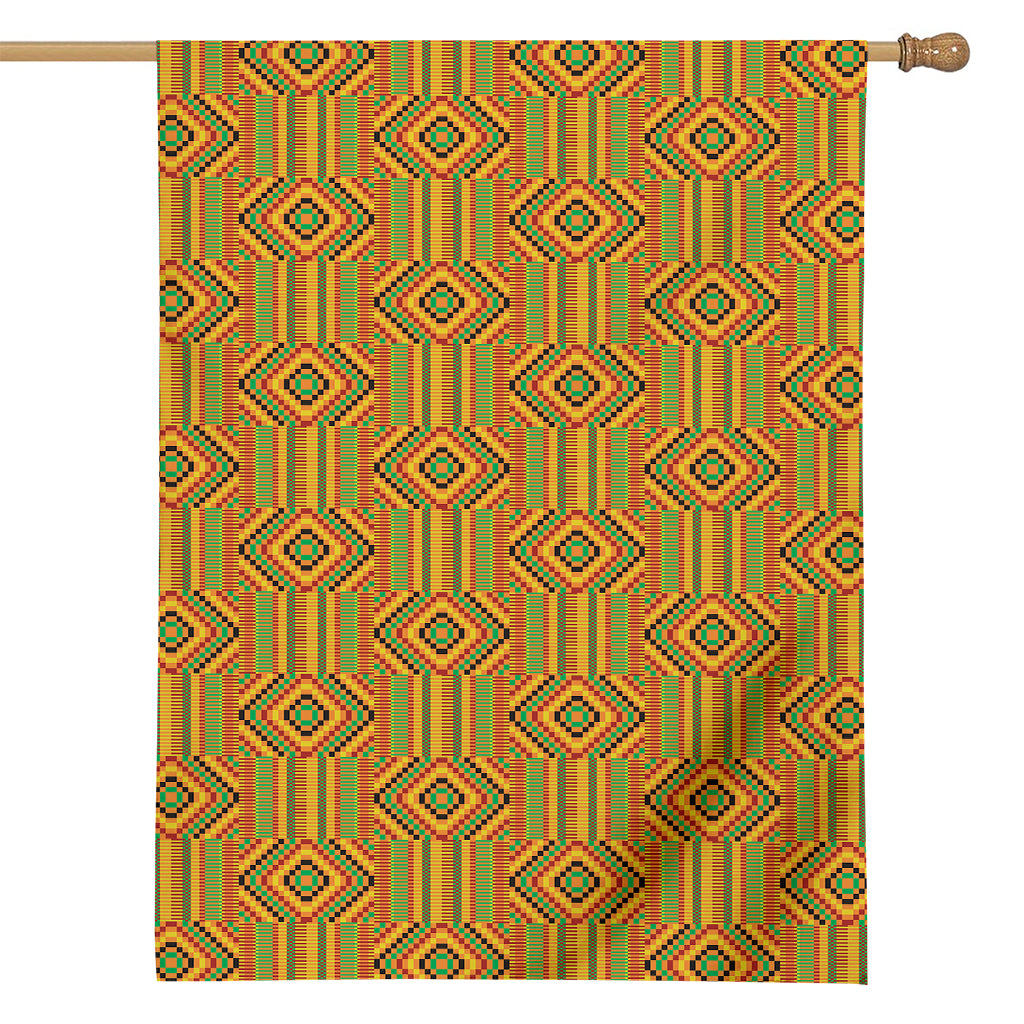 Ashanti Kente Pattern Print House Flag