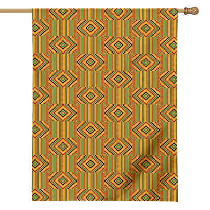 Ashanti Kente Pattern Print House Flag