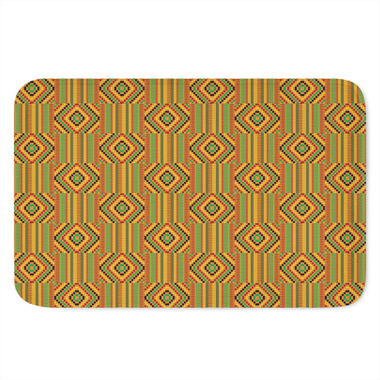 Ashanti Kente Pattern Print Indoor Door Mat