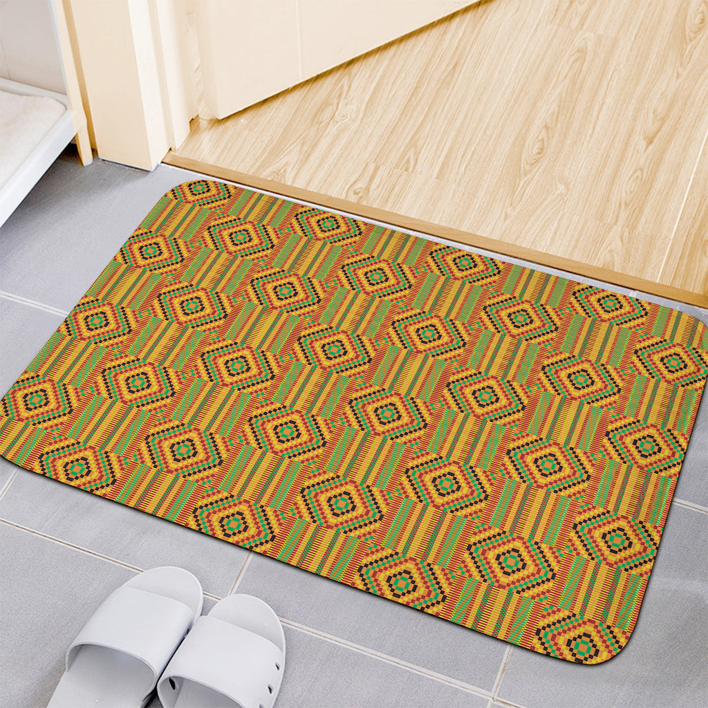 Ashanti Kente Pattern Print Indoor Door Mat