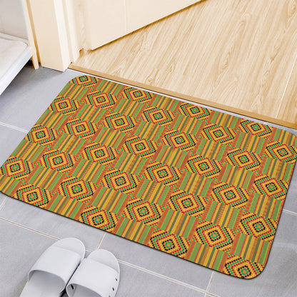 Ashanti Kente Pattern Print Indoor Door Mat