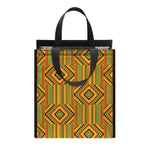 Ashanti Kente Pattern Print Insulated Lunch Tote