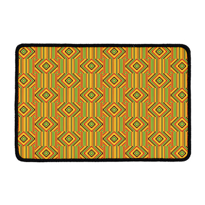 Ashanti Kente Pattern Print Kitchen Mat