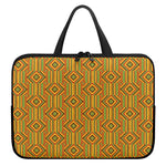 Ashanti Kente Pattern Print Laptop Sleeve With Handle