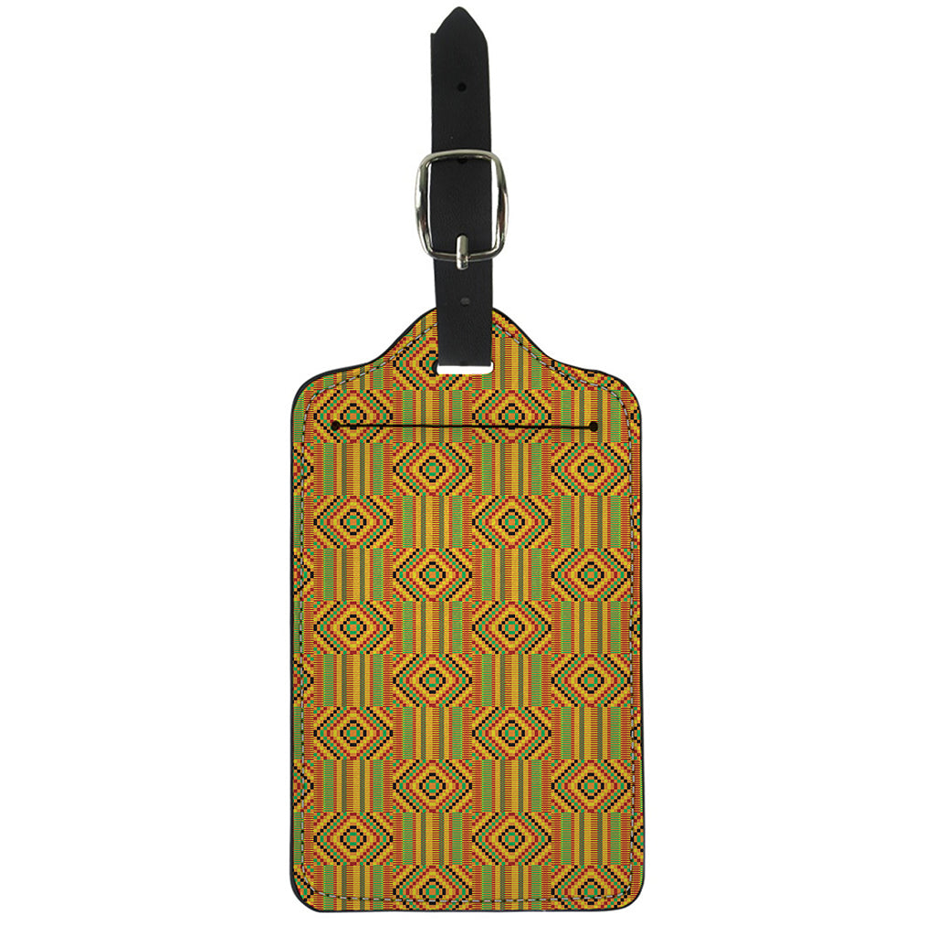 Ashanti Kente Pattern Print Luggage Tag