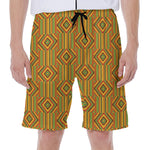 Ashanti Kente Pattern Print Men's Beach Shorts