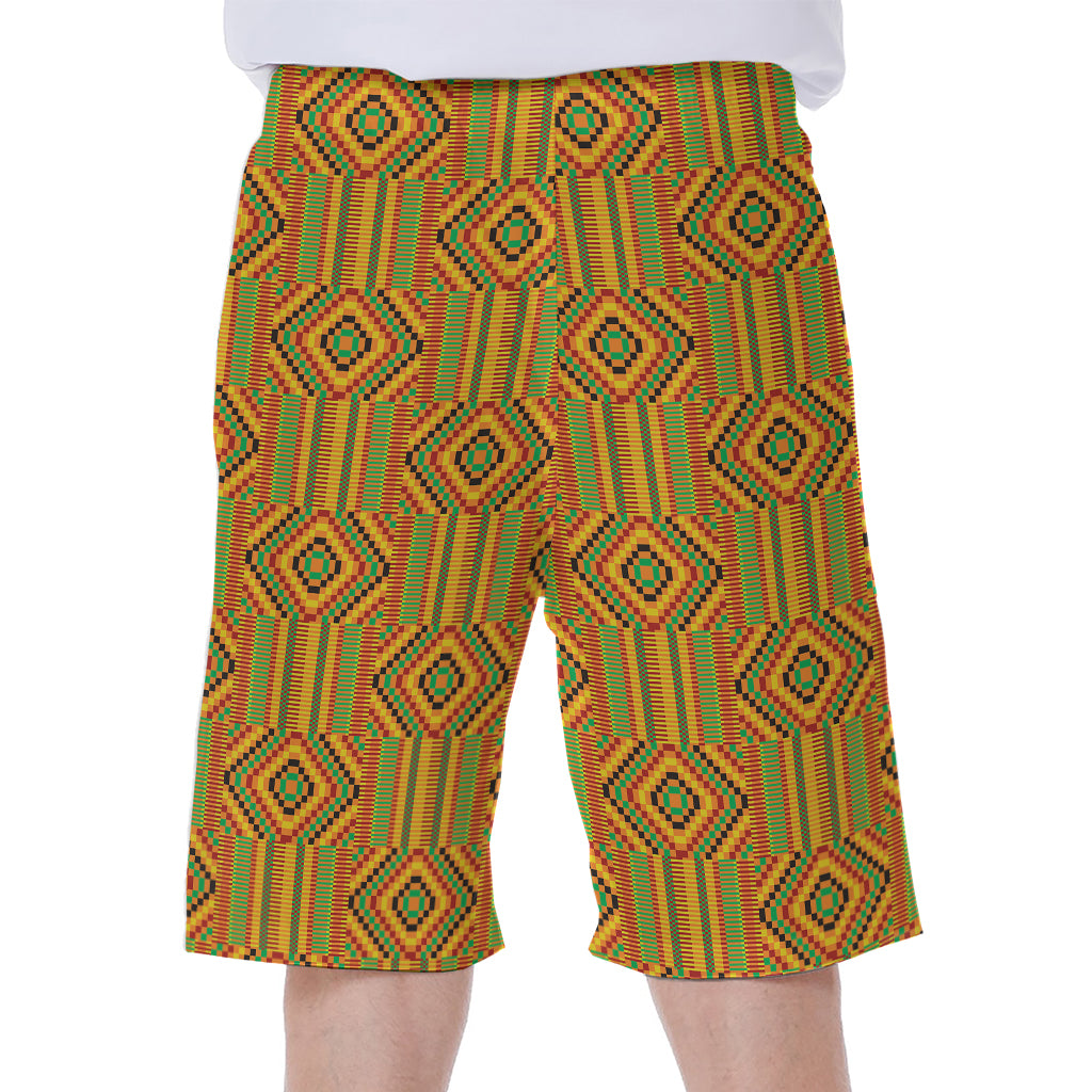 Ashanti Kente Pattern Print Men's Beach Shorts