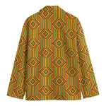 Ashanti Kente Pattern Print Men's Cotton Blazer