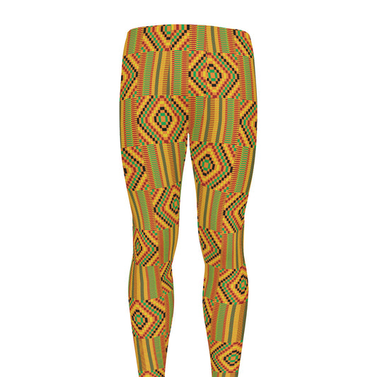 Ashanti Kente Pattern Print Men's leggings