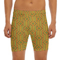 Ashanti Kente Pattern Print Men's Long Boxer Briefs