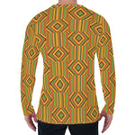 Ashanti Kente Pattern Print Men's Long Sleeve T-Shirt