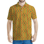 Ashanti Kente Pattern Print Men's Polo Shirt
