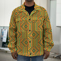 Ashanti Kente Pattern Print Men's Shirt Jacket