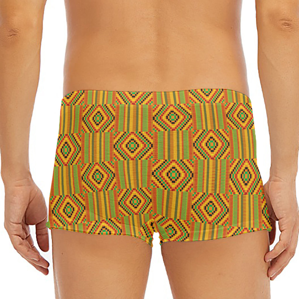 Ashanti Kente Pattern Print Men's Short Boxer Briefs