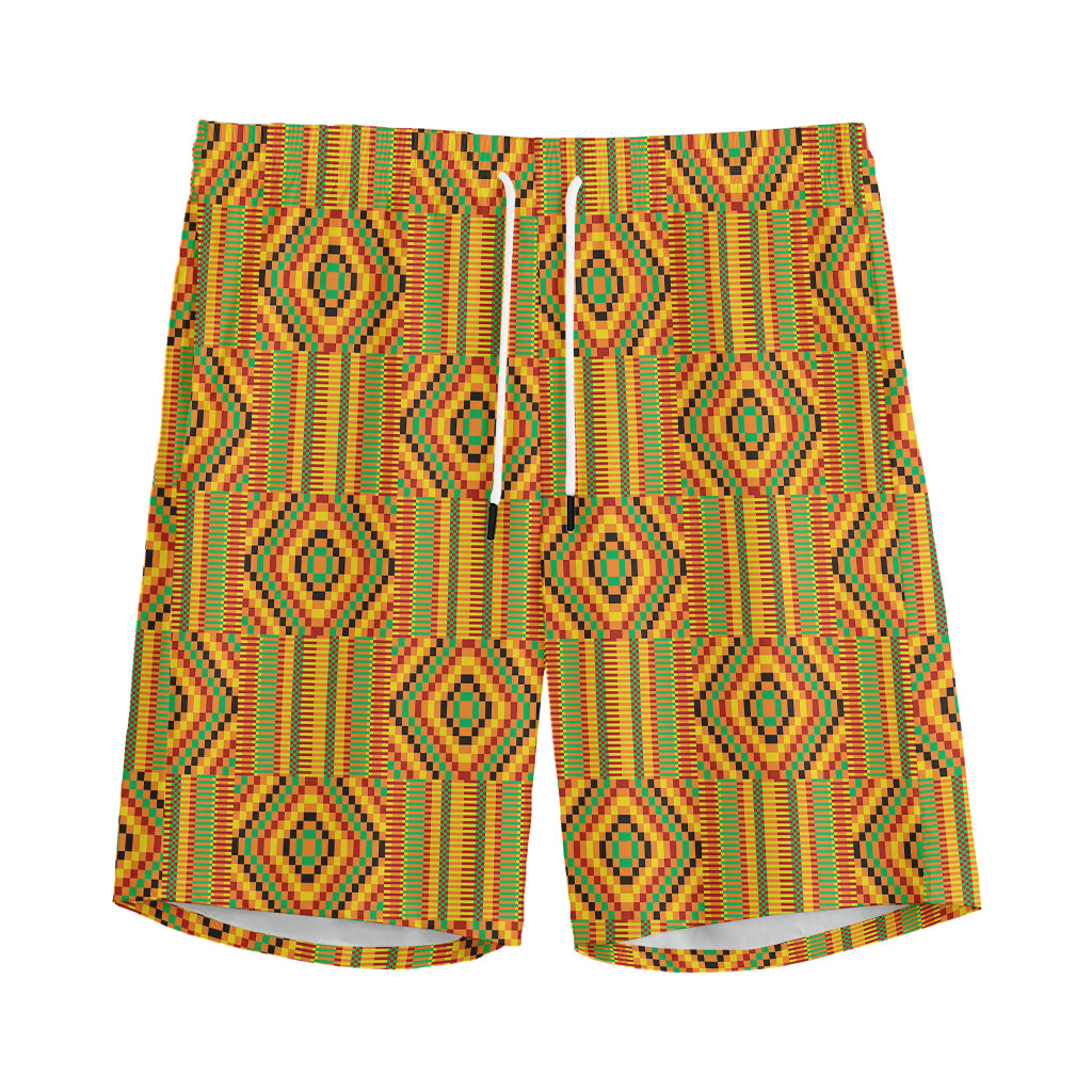 Ashanti Kente Pattern Print Men's Sports Shorts