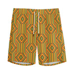 Ashanti Kente Pattern Print Men's Sports Shorts