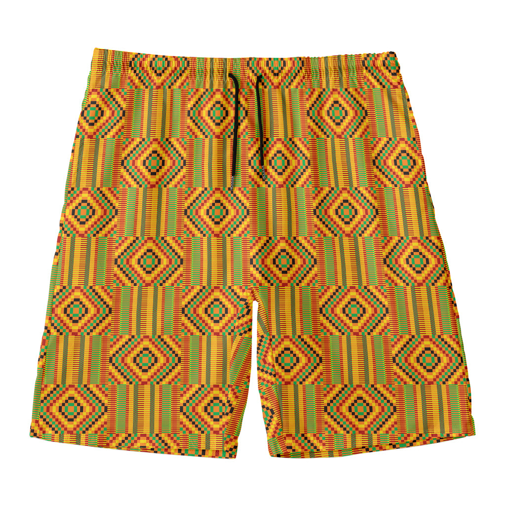 Ashanti Kente Pattern Print Men's Swim Trunks