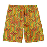 Ashanti Kente Pattern Print Men's Swim Trunks