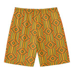 Ashanti Kente Pattern Print Men's Swim Trunks