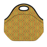 Ashanti Kente Pattern Print Neoprene Lunch Bag