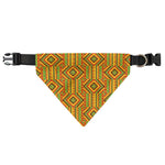 Ashanti Kente Pattern Print Over The Collar Dog Bandana