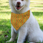 Ashanti Kente Pattern Print Over The Collar Dog Bandana