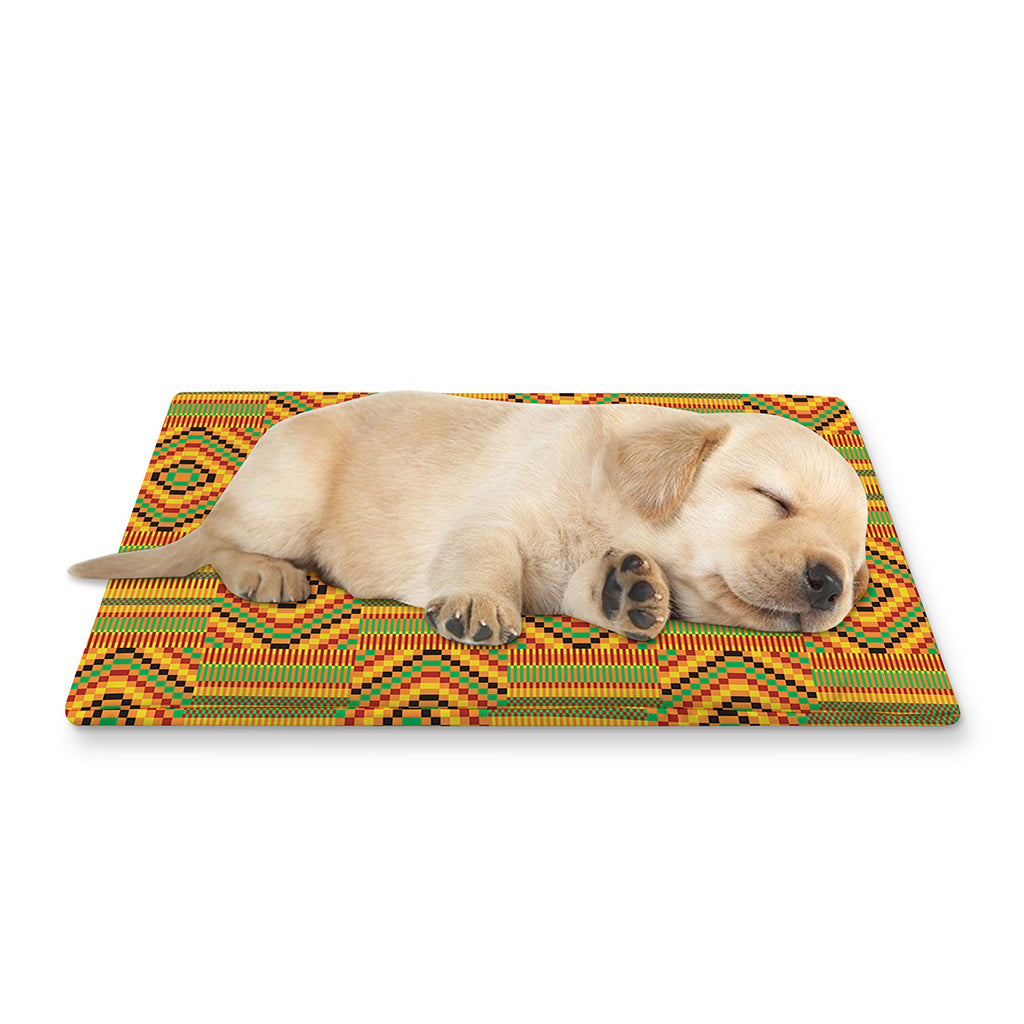 Ashanti Kente Pattern Print Pet Cooling Mat Cover
