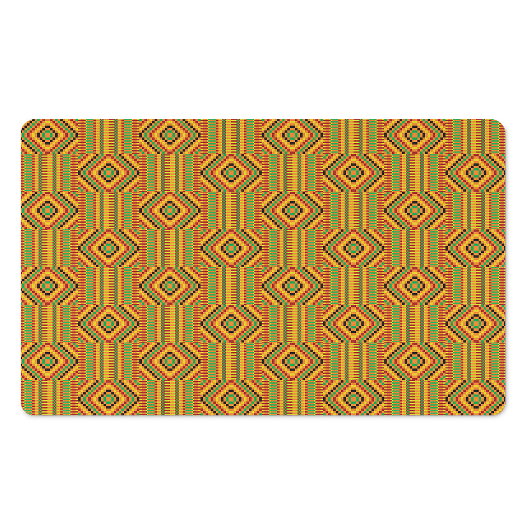 Ashanti Kente Pattern Print Polyester Doormat