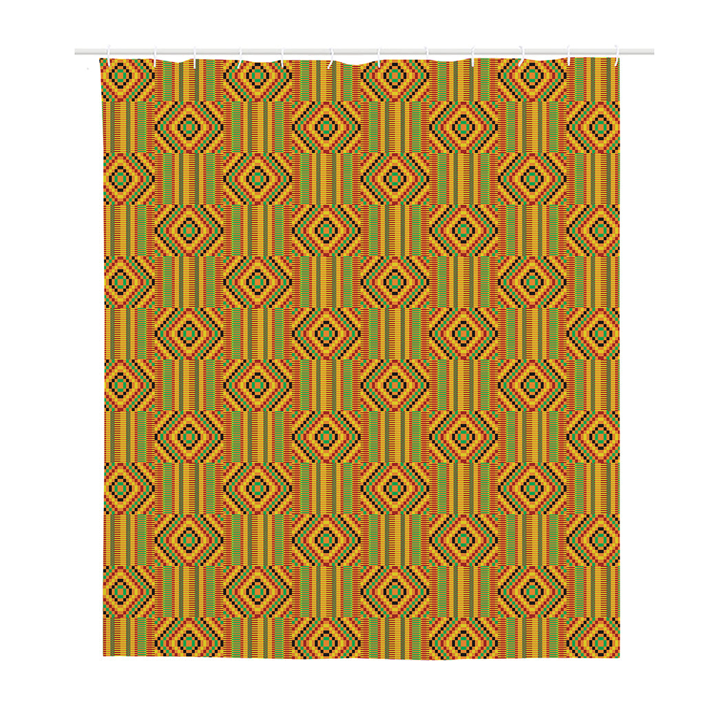 Ashanti Kente Pattern Print Polyester Shower Curtain