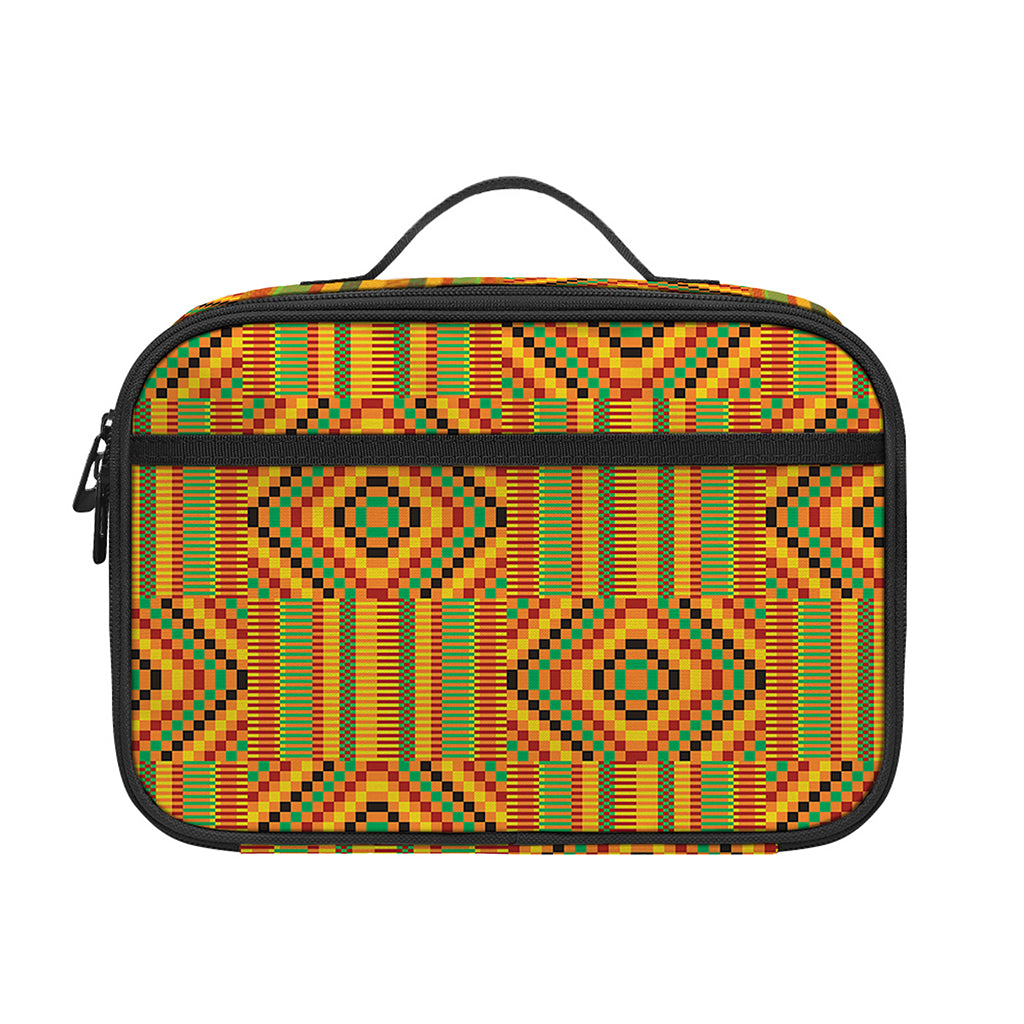 Ashanti Kente Pattern Print Portable Lunch Bag