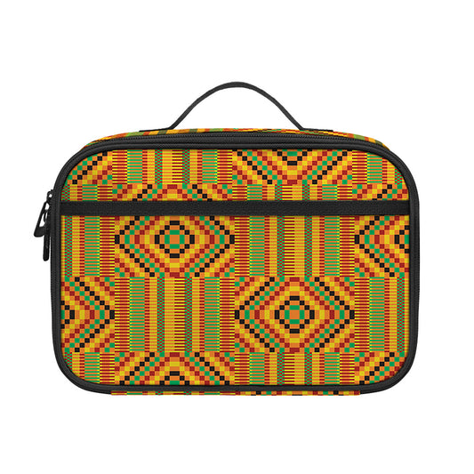 Ashanti Kente Pattern Print Portable Lunch Bag