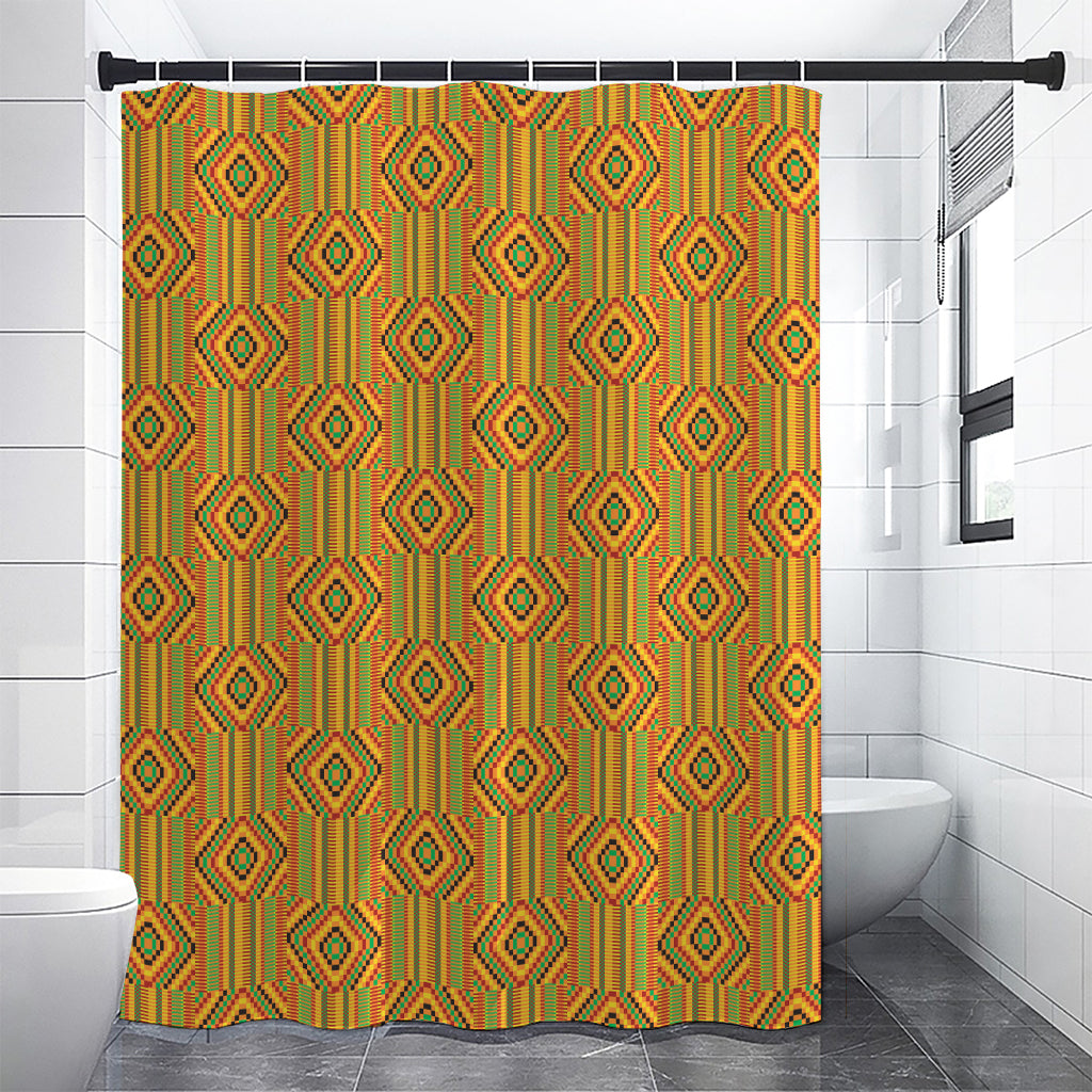 Ashanti Kente Pattern Print Premium Shower Curtain