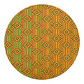 Ashanti Kente Pattern Print Round Blanket