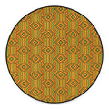 Ashanti Kente Pattern Print Round Floor Mat