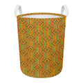 Ashanti Kente Pattern Print Round Laundry Basket