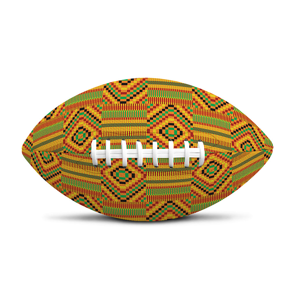 Ashanti Kente Pattern Print Rugby Ball