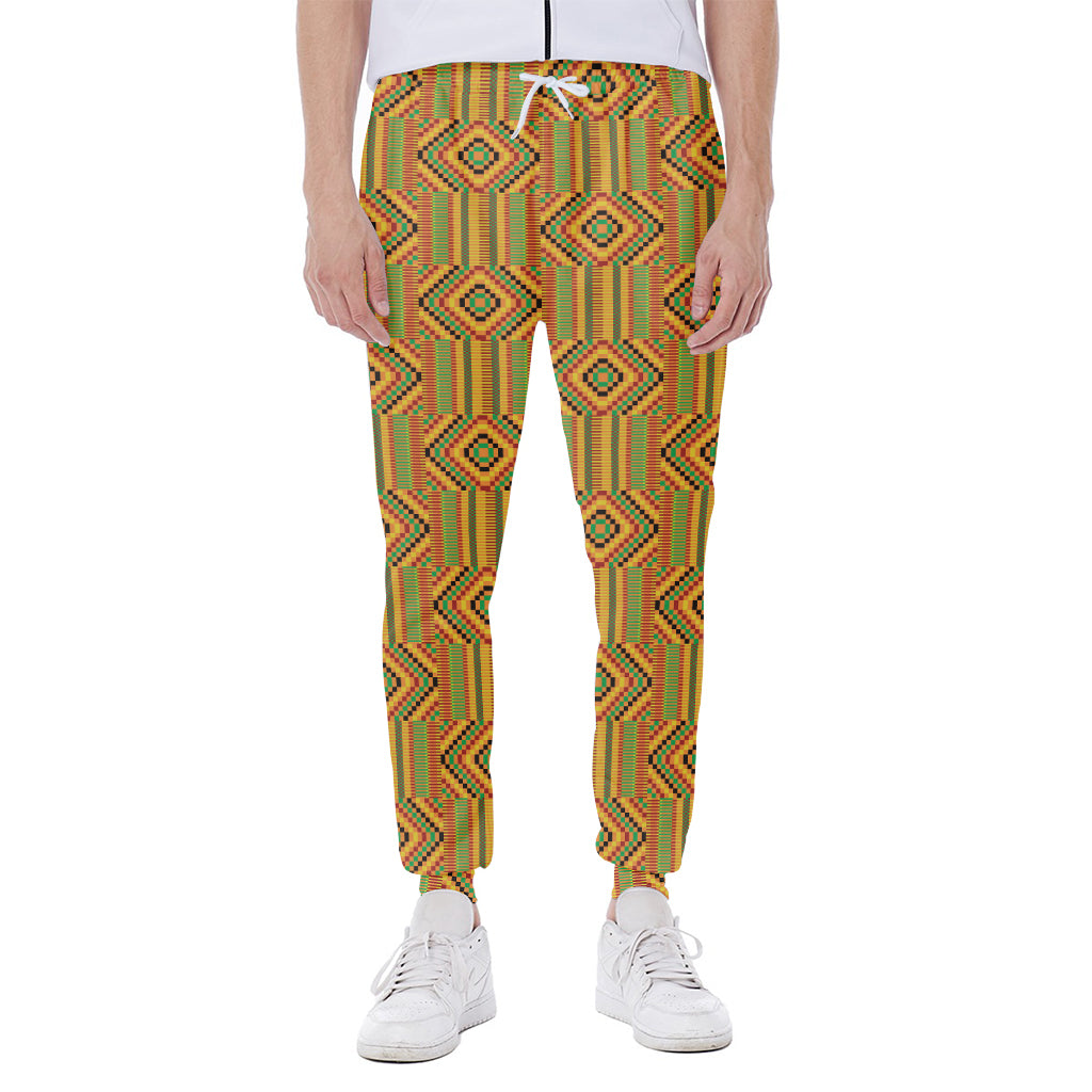 Ashanti Kente Pattern Print Scuba Joggers