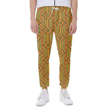 Ashanti Kente Pattern Print Scuba Joggers