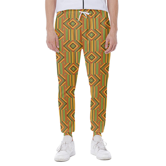 Ashanti Kente Pattern Print Scuba Joggers