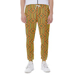 Ashanti Kente Pattern Print Scuba Joggers