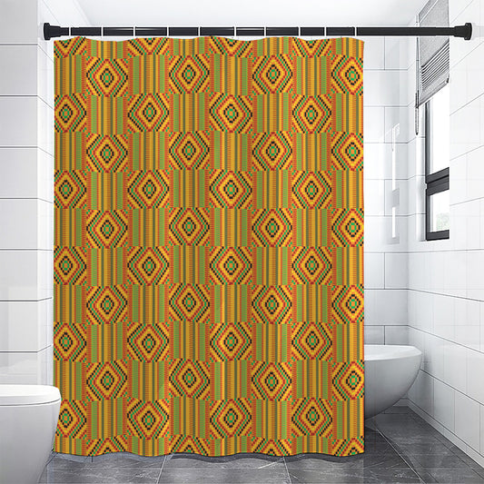 Ashanti Kente Pattern Print Shower Curtain