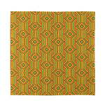 Ashanti Kente Pattern Print Silk Bandana