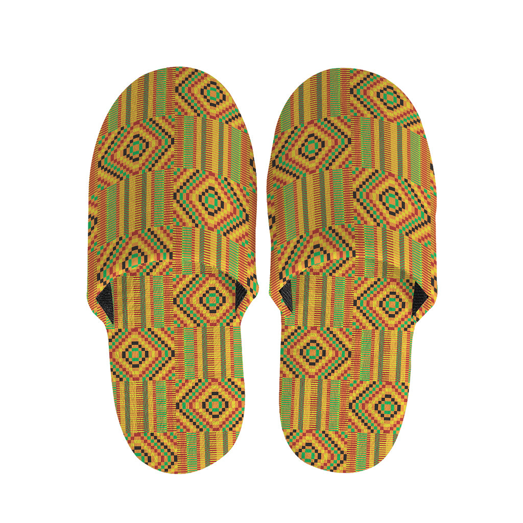 Ashanti Kente Pattern Print Slippers