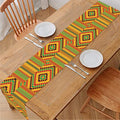 Ashanti Kente Pattern Print Table Runner