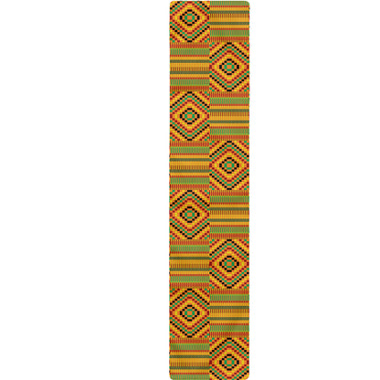 Ashanti Kente Pattern Print Table Runner